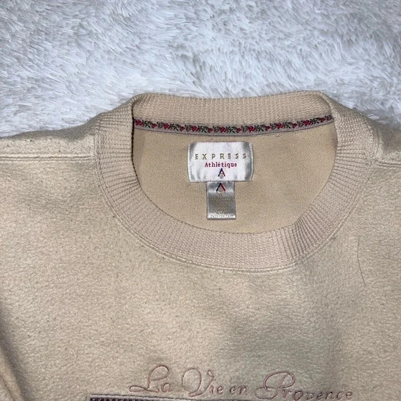 Vintage Express Athletique Teddy Material Crewneck Sweatshirt size Extra Large - Picture 3 of 5